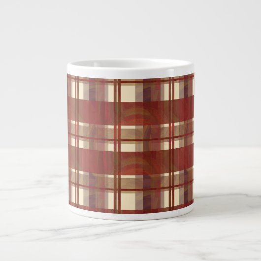 Madras Pset Herfst Red Grote Koffiekop (Voorkant)