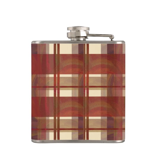 Madras Pset Herfst Red Heupfles (Achterkant)