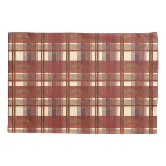 Madras Pset Herfst Red Kussensloop (Achterkant)
