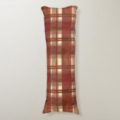 Madras Pset Herfst Red Lichaamskussen (Voorkant Verticaal)