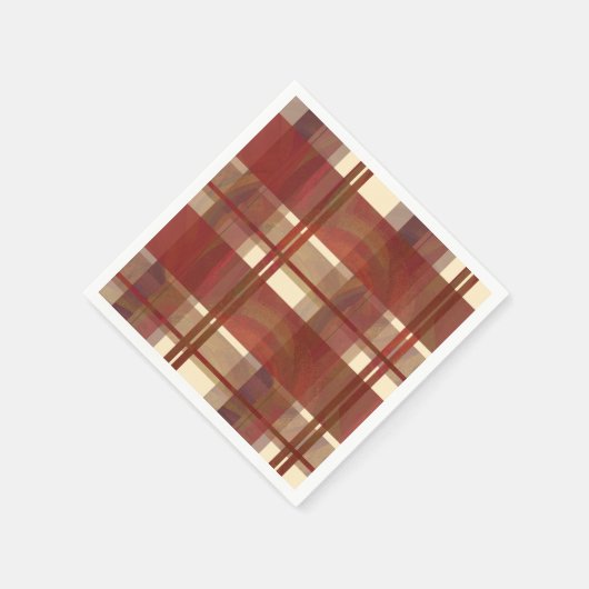 Madras Pset Herfst Red Servet (Hoek)