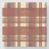 Madras Pset Herfst Red Stenen Onderzetter (Voorkant)
