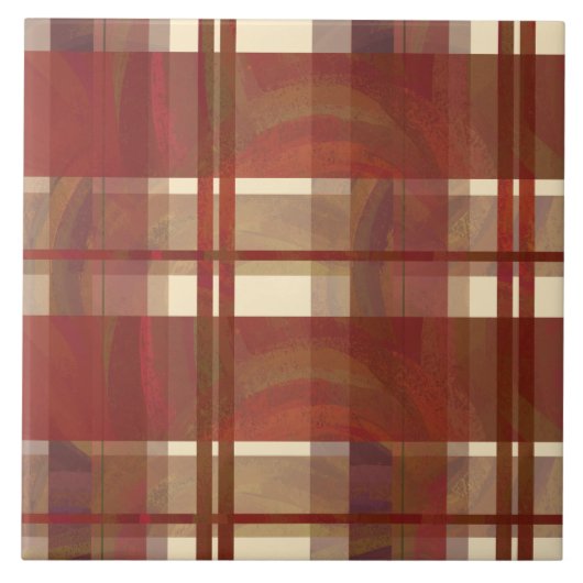 Madras Pset Herfst Red Tegeltje (Voorkant)