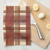 Madras Pset Herfst Red Theedoek (Quarter Fold)