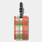 Madras Pset Kerstmis Bagagelabel (Voorkant verticaal)