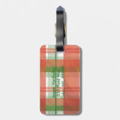 Madras Pset Kerstmis Bagagelabel (Achterkant verticaal)