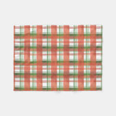 Madras Pset Kerstmis Fleece Deken (Voorkant (Horizontaal))