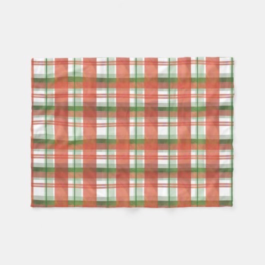 Madras Pset Kerstmis Fleece Deken (Voorkant (Horizontaal))