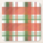 Madras Pset Kerstmis Kartonnen Onderzetters (Voorkant)