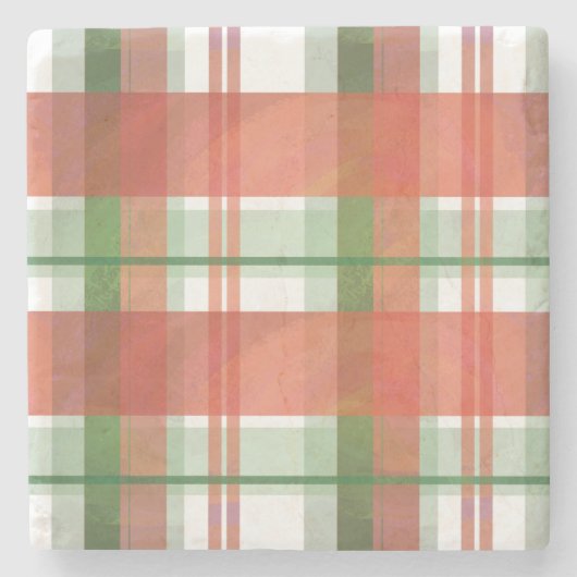 Madras Pset Kerstmis Stenen Onderzetter (Voorkant)