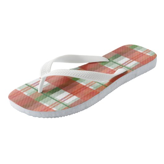 Madras Pset Kerstmis Teenslippers (Schuin)