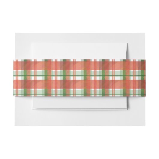 Madras Pset Kerstmis Uitnodigingen Wikkel (Voorkant Voorbeeld)