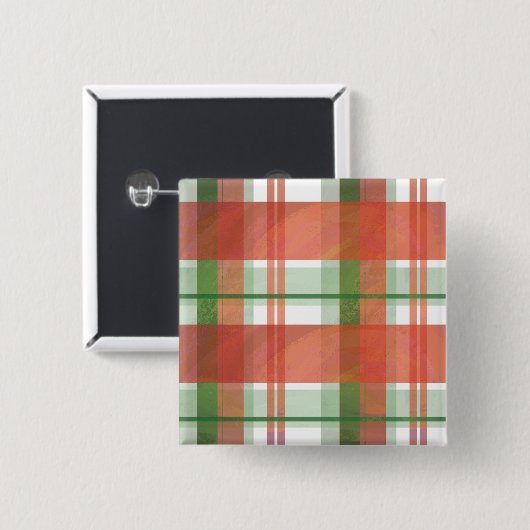 Madras Pset Kerstmis Vierkante Button 5,1 Cm (Voorkant /achterkant)