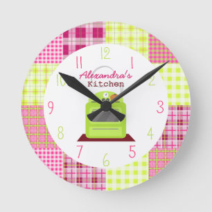 Madras Pset Kitchen Clock Ronde Klok