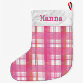 Madras Pset Pink Grote Kerstsok (Achterkant)