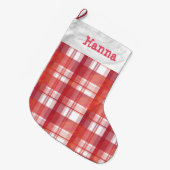 Madras Pset Red Grote Kerstsok (Voorkant (Hangend))