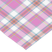 Madras stijl roze geruite zomer korte tafelloper (Hoek)