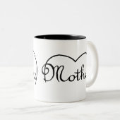 Madre Italiaans moederhart Tweekleurige Koffiemok (Voorkant rechts)