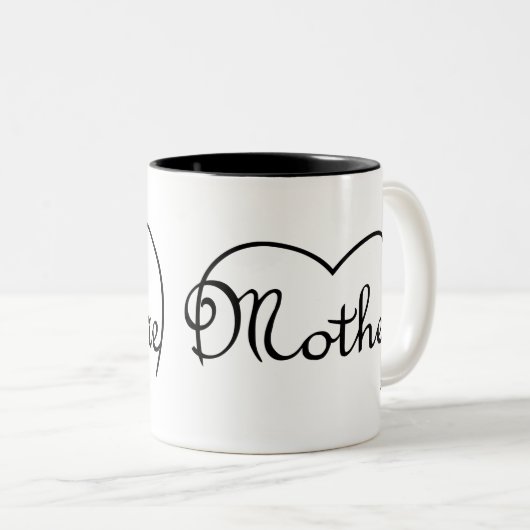 Madre Italiaans moederhart Tweekleurige Koffiemok (Voorkant rechts)