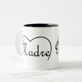 Madre Italiaans moederhart Tweekleurige Koffiemok (Voorkant links)