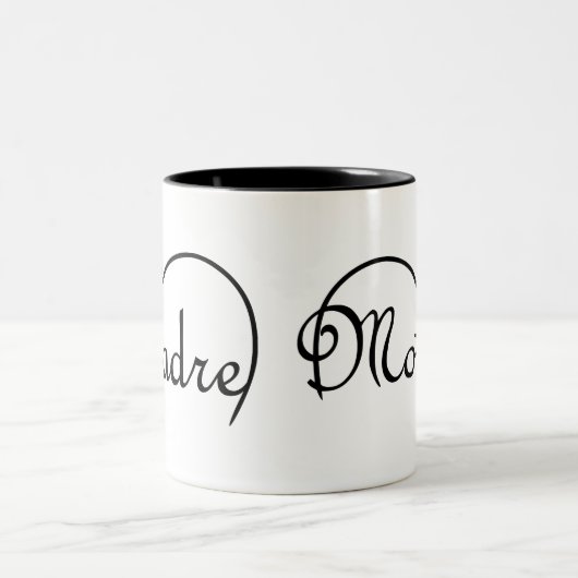 Madre Italiaans moederhart Tweekleurige Koffiemok (Center)