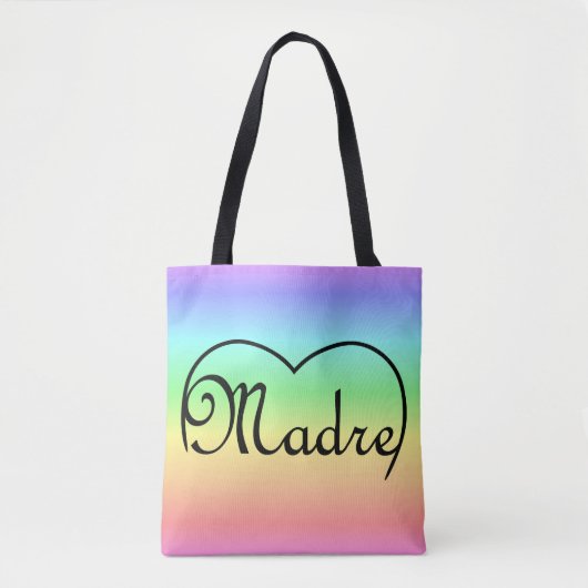 Madre Italire Moederhartregenboog Tote Bag (Voorkant)