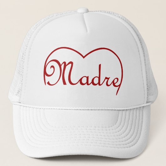 Madre Italy Moeder hart Rood Trucker Pet (Voorkant)