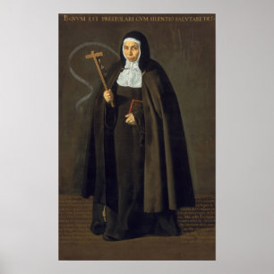 Madre Maria Jeronima de la Fuente, 1620 Poster