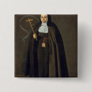 Madre Maria Jeronima de la Fuente, 1620 Vierkante Button 5,1 Cm