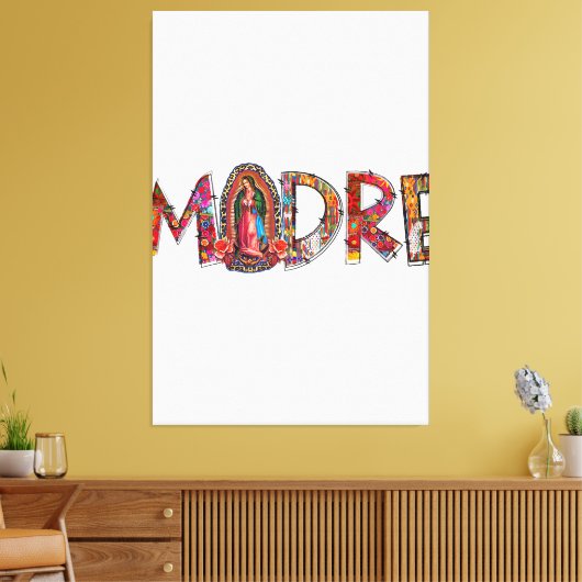 Madre Mexican Moeder Mama Latinx Our Lady of G Canvas Afdruk (Insitu (Woonkamer))