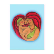 Madre y su hijo pintura óleo arte. Mam.