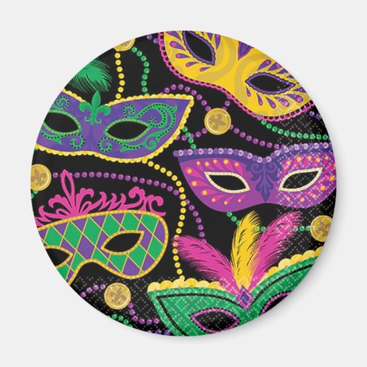 "MADRI GRA MASK" MAGNET (Voorkant)