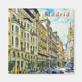 Madrid. Architectuur van Gran Vía. Magneet (Voorkant)