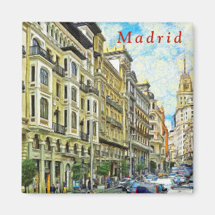 Madrid. Architectuur van Gran Vía. Magneet