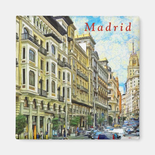 Madrid. Architectuur van Gran Vía. Magneet (Voorkant)