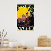 Madrid Art Baldrich Print Spanje Reisposter (Keuken)