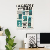 Madrid Art Exhibition Poster Spanish Cityscape (Thuiskantoor)