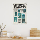 Madrid Art Exhibition Poster Spanish Cityscape (Keuken)