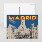 Madrid, Bezoek... Spanje, briefkaart (Voorkant / Achterkant)