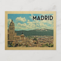 Madrid Briefkaart Spanje Vintage Travel
