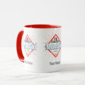 Madrid Capital Spain Retro Skyline  Mok (Voorkant links)