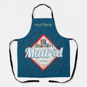 Madrid Capital Spain Retro Skyline Schort (Voorkant)