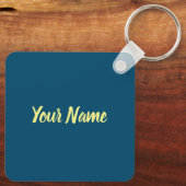 Madrid Capital Spain Retro Skyline  Sleutelhanger (Achterkant)