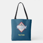 Madrid Capital Spain Retro Skyline  Tote Bag (Achterkant)