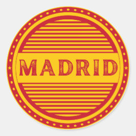 Madrid City Pride Embleem – Spaanse identiteit Ronde Sticker