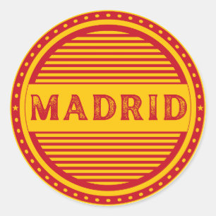 Madrid City Pride Embleem – Spaanse identiteit Ronde Sticker