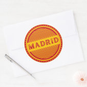 Madrid City Pride Embleem – Spaanse identiteit Ronde Sticker (Envelop)