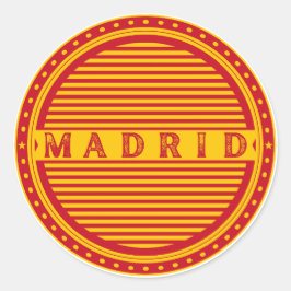 Madrid City Pride Emblem – Spanish Identity Ronde Sticker