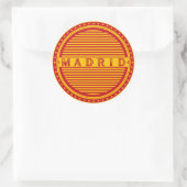 Madrid City Pride Emblem – Spanish Identity Ronde Sticker (Tas)