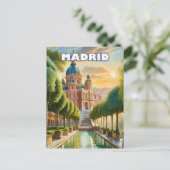 Madrid, een stad waar je graag wegloopt briefkaart (Staand voorkant)